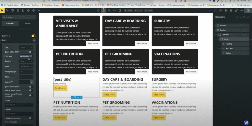 Jetengine query loop with bricks builder method
